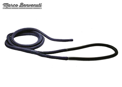 Cima T16  Ø24mm Blu 16/20mt Gassa Impiombata Cuoio Nero