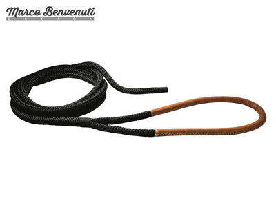 Cima T16 Ø24mm Nera 16/20mt Gassa Impiombata Cuoio Marrone 