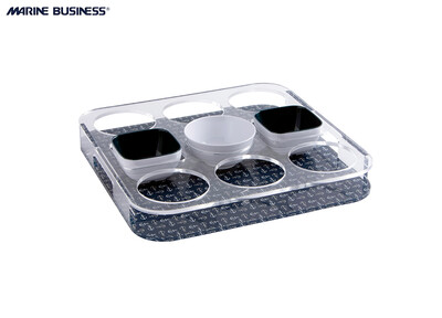 Set Vassoio Portabicchieri E Ciotole MB Clear