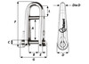 Grillo Inox Lungo Wichard Perno Rapido e Barra Ø6mm Image