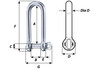 Grillo Inox Lungo Wichard Perno Imperdibile Ø6mm Image