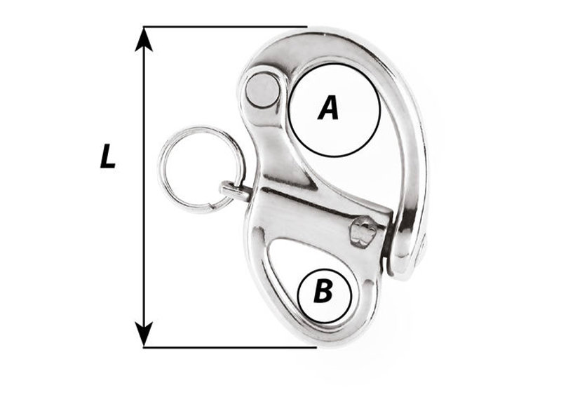 Moschettone Inox Wichard Occhio Fisso 70mm Image