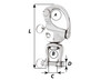 Moschettone Inox Wichard Grillo Girevole 90mm Image
