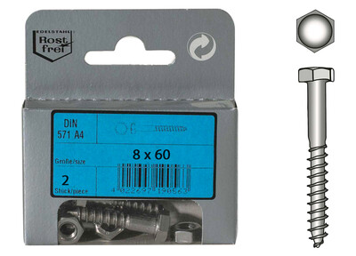 Viti Legno Testa Esagonale ø8 mm in Blister