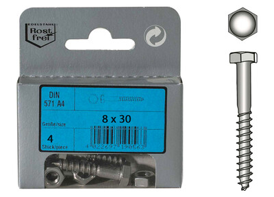 Viti Legno Testa Esagonale ø8 mm in Blister