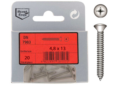 Viti Testa Svasata con Calotta ø4,8 mm in Blister