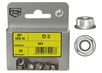 Dadi Metrici Autobloccanti Flangiati in Blister