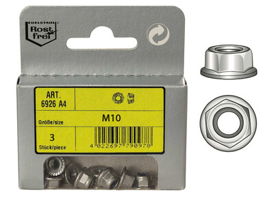 Dadi Metrici Autobloccanti Flangiati in Blister