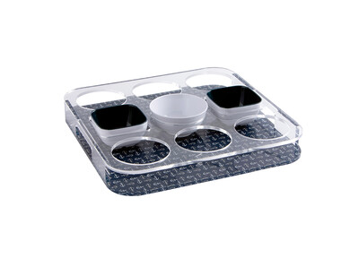 Set Vassoio Portabicchieri E Ciotole MB Clear